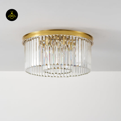 Jagmag Lights Eternal Shine Crystal Chandelier, Satin Gold Finish, for Living Room or Dining Room