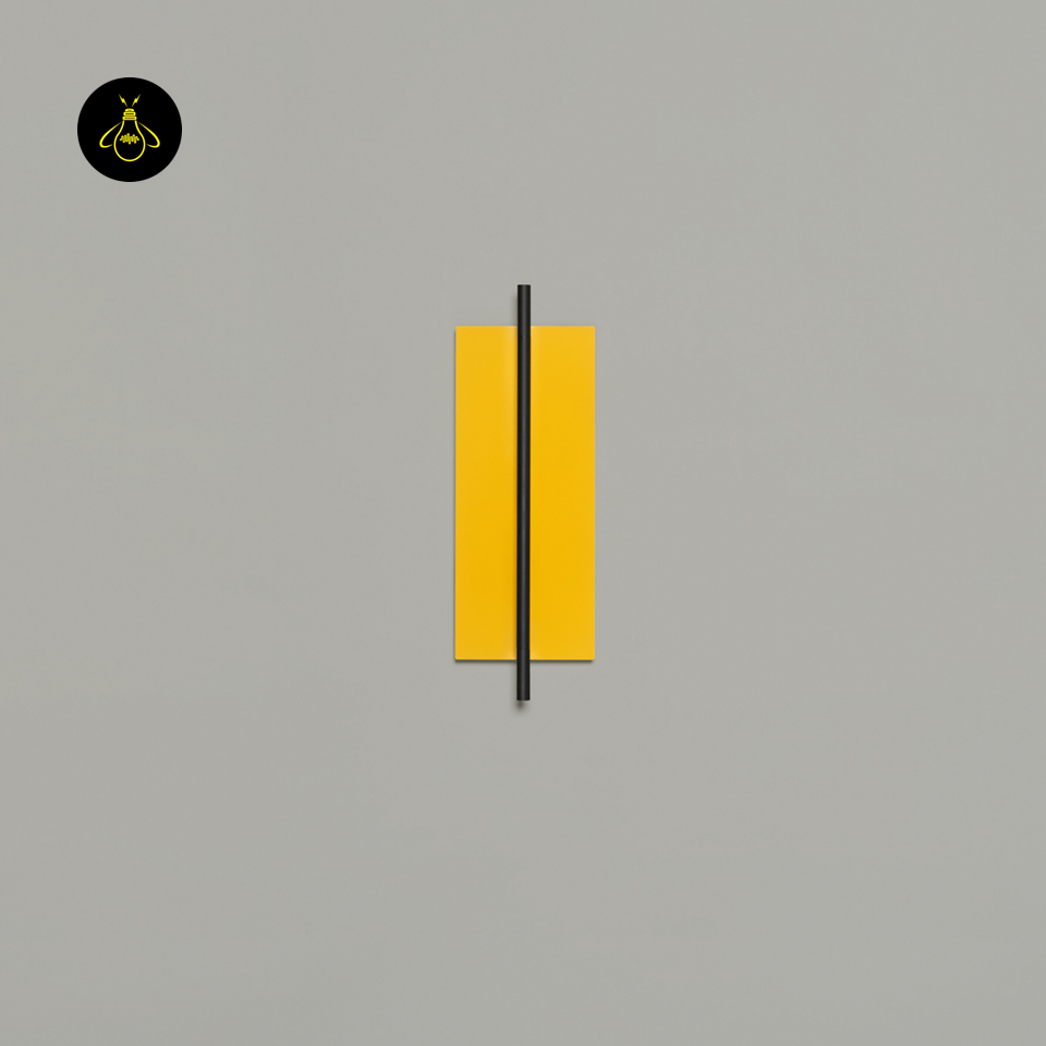 Jagmag Lights Lámina Wall Mounted Lamp – Gold Metallic Shade & Black Structure – Modern Minimalist Wall Light – Built-In LED – Energy Efficient – Made in India