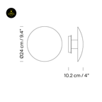 Jagmag Lights LED Lamp for Wall with Satin Nickel Finish, Aluminum Material, 250mm Diameter, Warm White Light, Modern Minimalist Design