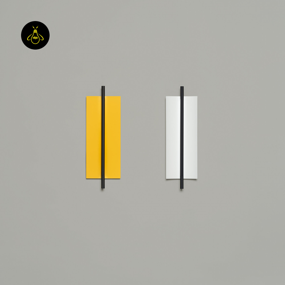 Jagmag Lights Lámina Wall Mounted Lamp – Gold Metallic Shade & Black Structure – Modern Minimalist Wall Light – Built-In LED – Energy Efficient – Made in India