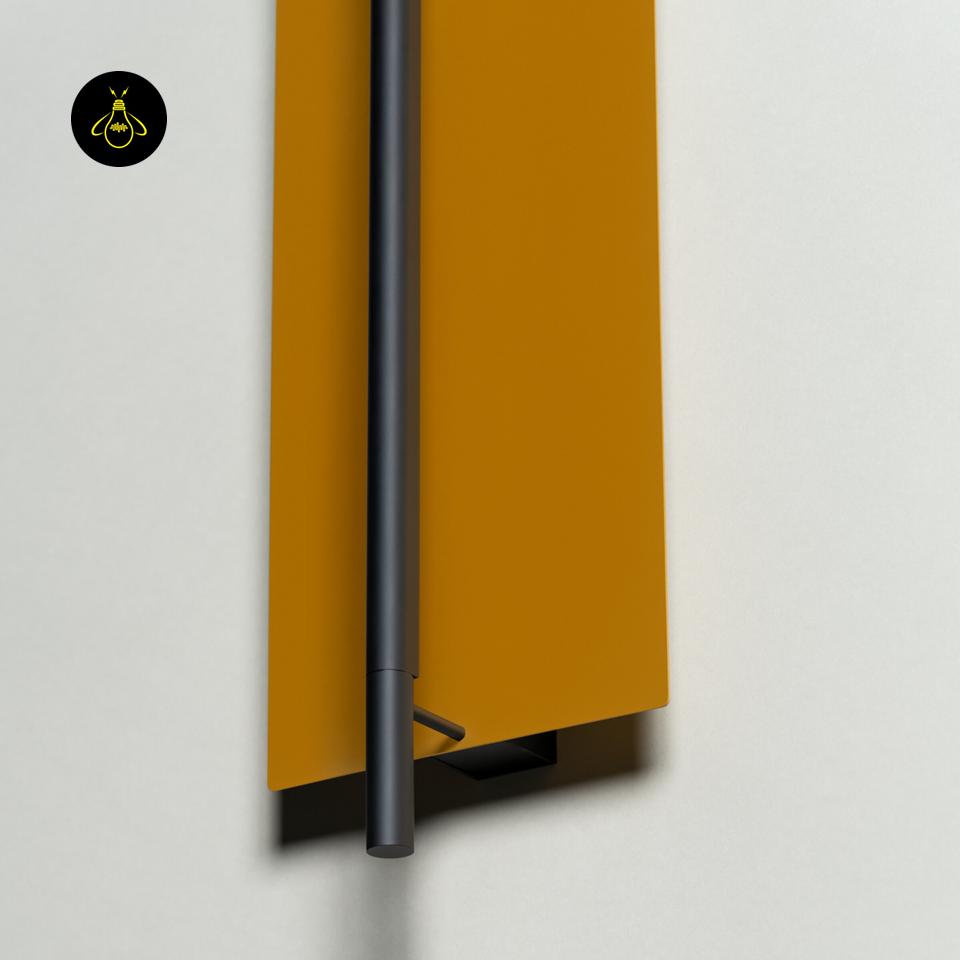 Jagmag Lights Lámina Wall Mounted Lamp – Gold Metallic Shade & Black Structure – Modern Minimalist Wall Light – Built-In LED – Energy Efficient – Made in India