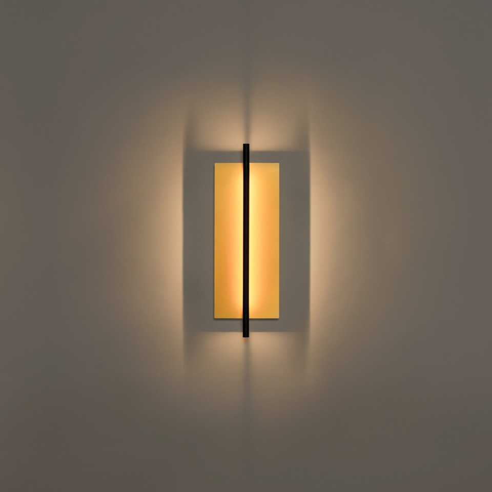 Jagmag Lights Lámina Wall Mounted Lamp – Gold Metallic Shade & Black Structure – Modern Minimalist Wall Light – Built-In LED – Energy Efficient – Made in India