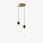 Jagmag Lights Stone Pendant Light | Modern Brass & Marble Design | G9 | Made in India - Fancy and Decorative lights - Brand name jagmag lights