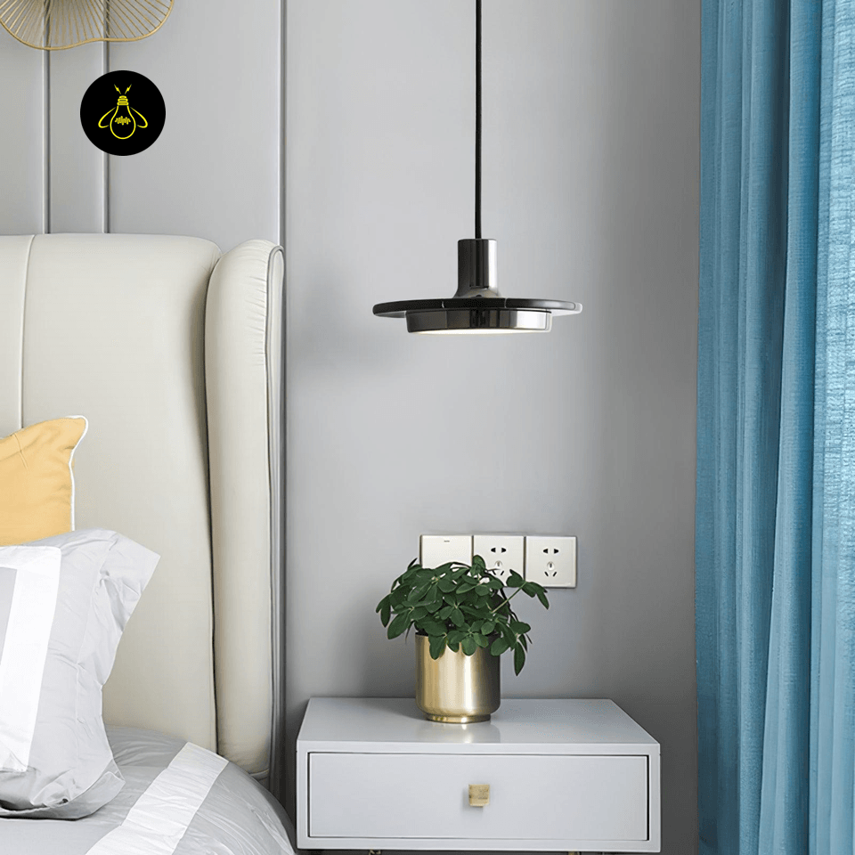 Jagmag Lights Marble Pendant Light | Double Circle Design | LED | Gold/Black | India - Fancy and Decorative lights - Brand name jagmag lights