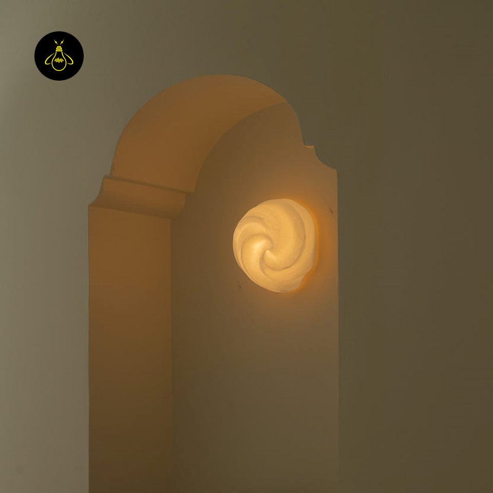 Jagmag Lights Chignon Modern Alabaster Wall Light – Sculptural Elegance – Handcrafted Minimalist Design