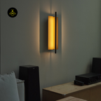Jagmag Lights Lámina Wall Mounted Lamp – Gold Metallic Shade & Black Structure – Modern Minimalist Wall Light – Built-In LED – Energy Efficient – Made in India