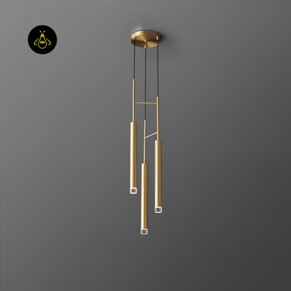 Jagmag Lights Modern Pendant Light | LED | Gold/White | 1/2/3 Heads | Living/Dining Room | Made in India