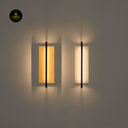 Jagmag Lights Lámina Wall Mounted Lamp – Gold Metallic Shade & Black Structure – Modern Minimalist Wall Light – Built-In LED – Energy Efficient – Made in India