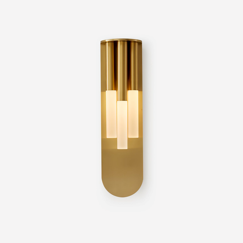 Jagmag Lights Rousseau Wall Lamp with Frosted Glass Tubes, 43cm Height, for Modern Luxury Interiors