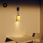 Jagmag Lights Wall Fancy Lights – Stainless Steel Frame, Opal White Glass Shade, Black Matte Finish, E27 Holder, Modern Wall Mount, 146x110x537mm