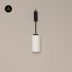 Jagmag Lights Wall Fancy Lights – Stainless Steel Frame, Opal White Glass Shade, Black Matte Finish, E27 Holder, Modern Wall Mount, 146x110x537mm