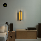 Jagmag Lights Lámina Wall Mounted Lamp – Gold Metallic Shade & Black Structure – Modern Minimalist Wall Light – Built-In LED – Energy Efficient – Made in India