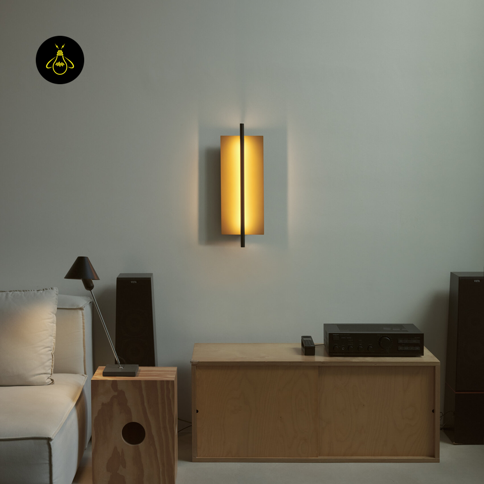 Jagmag Lights Lámina Wall Mounted Lamp – Gold Metallic Shade & Black Structure – Modern Minimalist Wall Light – Built-In LED – Energy Efficient – Made in India