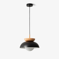Jagmag Lights Wood Grain Pendant Light | Modern Semi-Circle Design | E14 | 10.6" | Made in India
