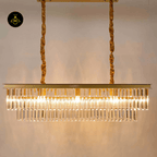Jagmag Lights Eternal Shine Crystal Chandelier, Satin Gold Finish, for Living Room or Dining Room - Fancy and Decorative lights - Brand name jagmag lights
