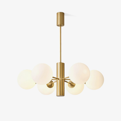 Jagmag Modern Brass Chandelier with 8 Lights, 31.5-Inch Diameter, for Dining Room