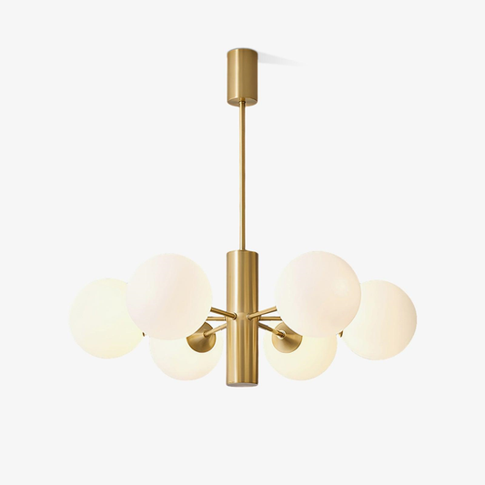 Jagmag Modern Brass Chandelier with 8 Lights, 31.5-Inch Diameter, for Dining Room