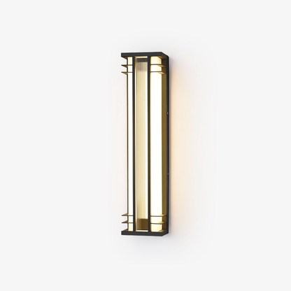 Jagmag Modern Outdoor Wall Sconce with Integrated LED, Acrylic Shade, 27.6" High, for Patios and Entryways