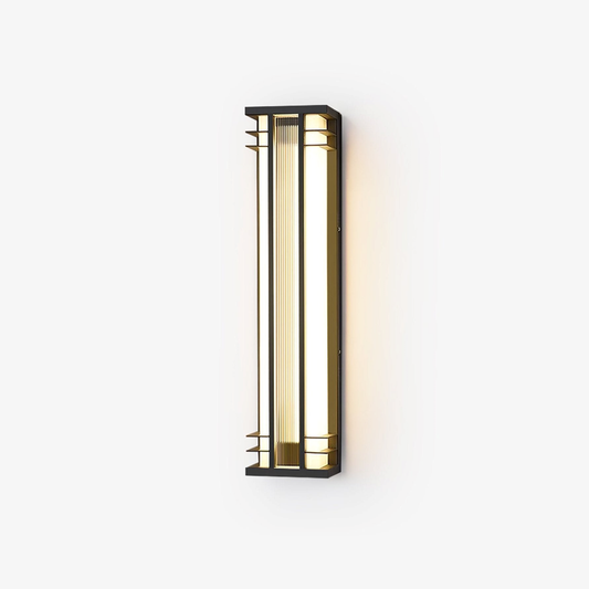 Jagmag Modern Outdoor Wall Sconce with Integrated LED, Acrylic Shade, 27.6" High, for Patios and Entryways