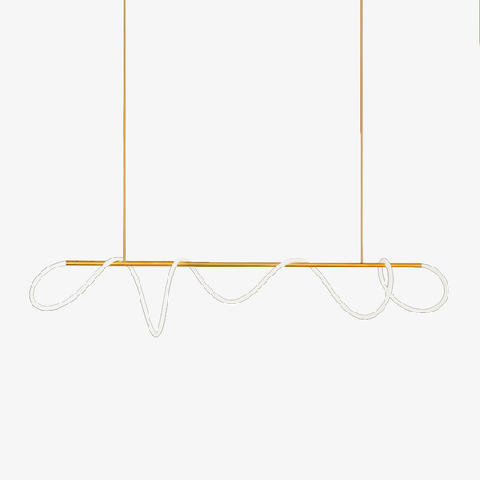 Jagmag Lights Modern Silicone and Metal Chandelier with Adjustable Length, 59.1″ Long, for Contemporary Living Rooms