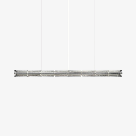 Jagmag Modern Segmented Glass Chandelier - Chrome Finish, 49.2-Inch - Contemporary Lighting