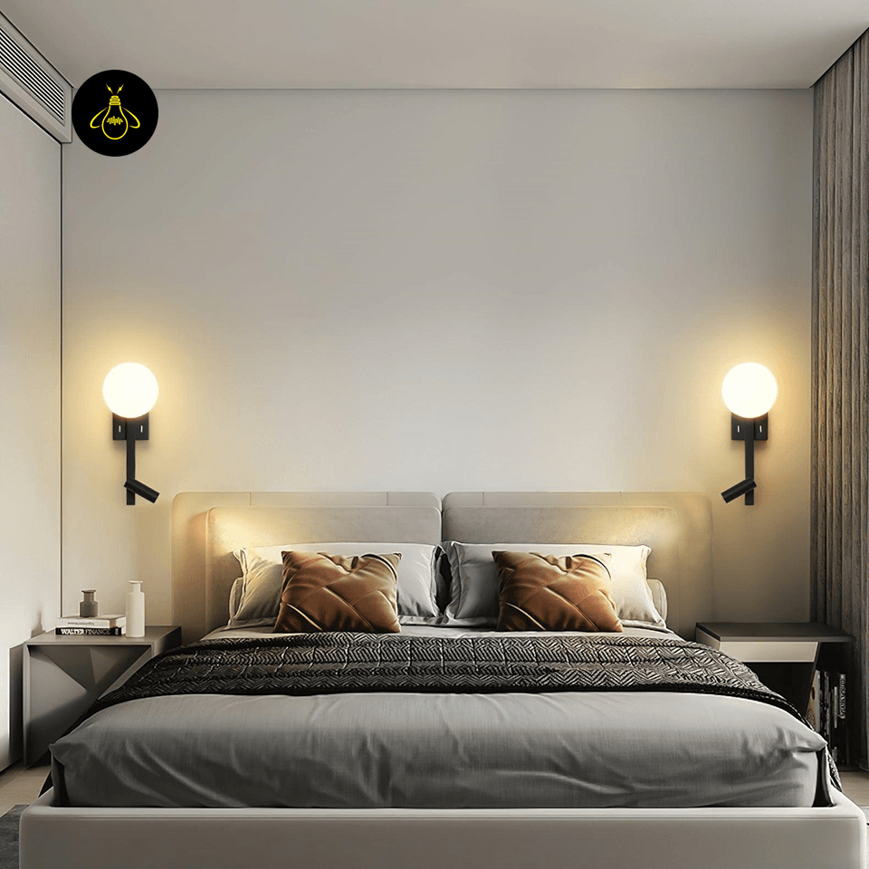 Jagmag Single Tail Wall Lamp, Adjustable Wall Sconce with Iron Art Design, Black - Fancy and Decorative lights - Brand name jagmag lights