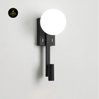 Jagmag Single Tail Wall Lamp, Adjustable Wall Sconce with Iron Art Design, Black - Fancy and Decorative lights - Brand name jagmag lights