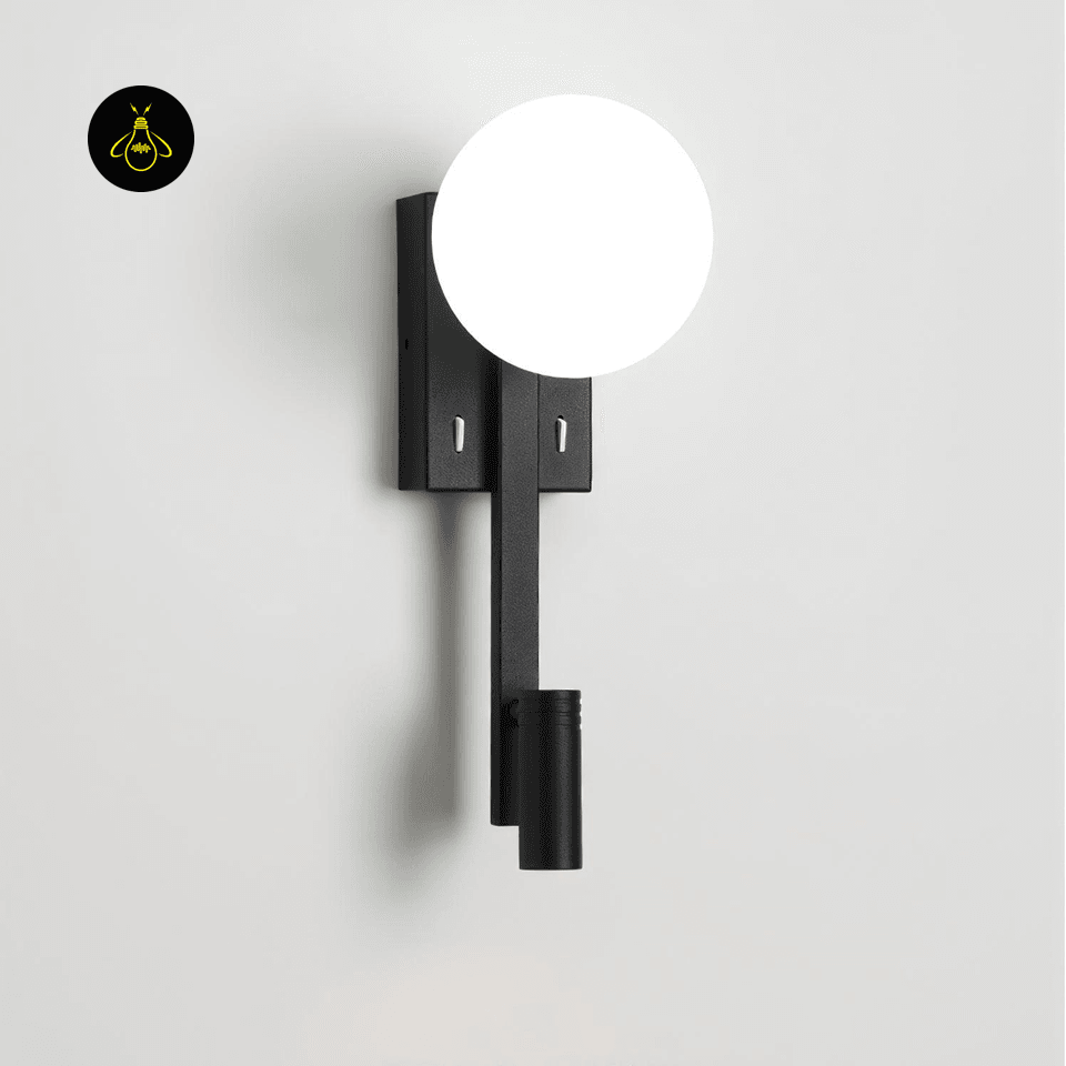 Jagmag Single Tail Wall Lamp, Adjustable Wall Sconce with Iron Art Design, Black - Fancy and Decorative lights - Brand name jagmag lights