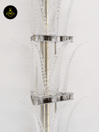 Jagmag Chandelier Light - Talar Collection, Handcrafted Murano Glass with Aluminum, 118x8x9 Inches, Dimmable LED for Luxurious Ambiance - Fancy and Decorative lights - Brand name jagmag lights