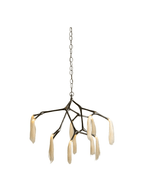 Modern Bronze Horsehair Chandelier with LED Lights, 198cm Height, for Luxury Living & Dining Spaces - Fancy and Decorative lights - Brand name jagmag lights