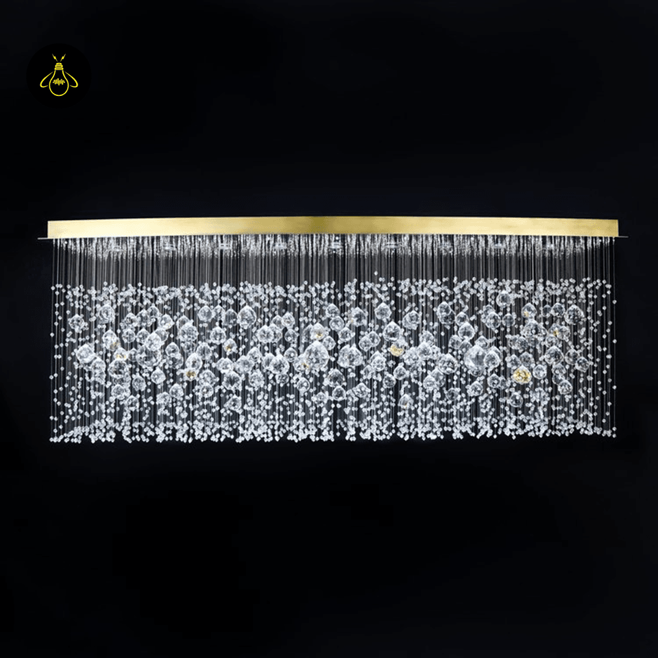 Crystal Raut Ball Chandelier with Stainless Steel Mirror, Gold/Black Finish, for Living Room or Dining Room - Fancy and Decorative lights - Brand name jagmag lights