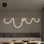 Jagmag Lights Modern Silicone and Metal Chandelier with Adjustable Length, 59.1″ Long, for Contemporary Living Rooms - Fancy and Decorative lights - Brand name jagmag lights