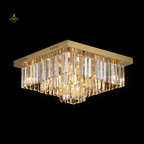 Jagmag Lights Eternal Shine Crystal Chandelier, Satin Gold Finish, for Living Room or Dining Room - Fancy and Decorative lights - Brand name jagmag lights