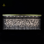 Crystal Raut Ball Chandelier with Stainless Steel Mirror, Gold/Black Finish, for Living Room or Dining Room - Fancy and Decorative lights - Brand name jagmag lights