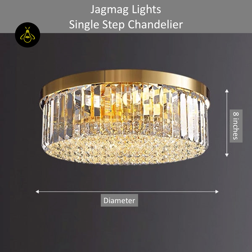 Jagmag Lights Contemporary Crystal Ceiling Chandelier, Modern Design, for Living Room, Dining Room, or Bedroom