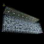 Crystal Raut Ball Chandelier with Stainless Steel Mirror, Gold/Black Finish, for Living Room or Dining Room - Fancy and Decorative lights - Brand name jagmag lights