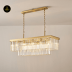 Jagmag Lights Eternal Shine Crystal Chandelier, Satin Gold Finish, for Living Room or Dining Room - Fancy and Decorative lights - Brand name jagmag lights