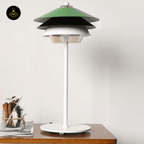 Jagmag Overlay Table Lamp - Blown Glass Shade with Metal Reflectors, 54cm, for Stylish Homes - Fancy and Decorative lights - Brand name jagmag lights