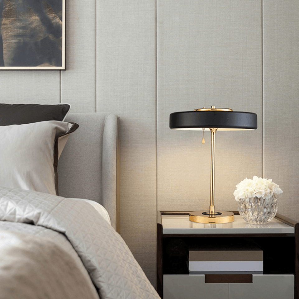 Jagmag Retro Round Metal Study Table Lamp - Distressed Copper Finish, 35x35x49 CM, for Stylish Interiors - Fancy and Decorative lights - Brand name jagmag lights