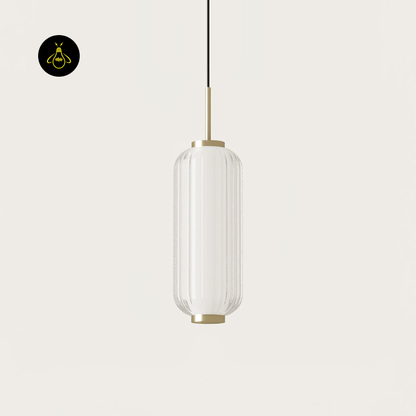 Jagmag Lights Linear Glass Pendant Light | Elma Design | LED | Gold & Clear | India