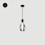 Jagmag Lights Vista Glass Hanging Light | Teardrop Pendant Lamp | Modern Smoked Glass | LED | India - Fancy and Decorative lights - Brand name jagmag lights