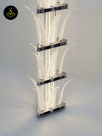 Jagmag Chandelier Light - Talar Collection, Handcrafted Murano Glass with Aluminum, 118x8x9 Inches, Dimmable LED for Luxurious Ambiance - Fancy and Decorative lights - Brand name jagmag lights