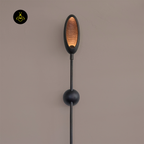 Jagmag Lights Serena Stone Wall Light – Matte Bronze with Hammered Bronze Interior