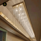 Jagmag Lights Westminster Crystal Chandelier II, 2 Feet Height, Crystal & Stainless Steel, for Dining Room or Kitchen - Fancy and Decorative lights - Brand name jagmag lights