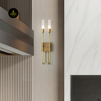 Jagmag Lights Double Arrow Wall Sconce with Paired Light Sources, 56cm Height, for Modern Elegance