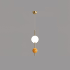 Jagmag Lights Colored Glass Ball Pendant Light | Modern Design | LED | Gold/Orange | Made in India - Fancy and Decorative lights - Brand name jagmag lights