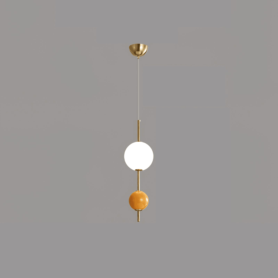 Jagmag Lights Colored Glass Ball Pendant Light | Modern Design | LED | Gold/Orange | Made in India - Fancy and Decorative lights - Brand name jagmag lights