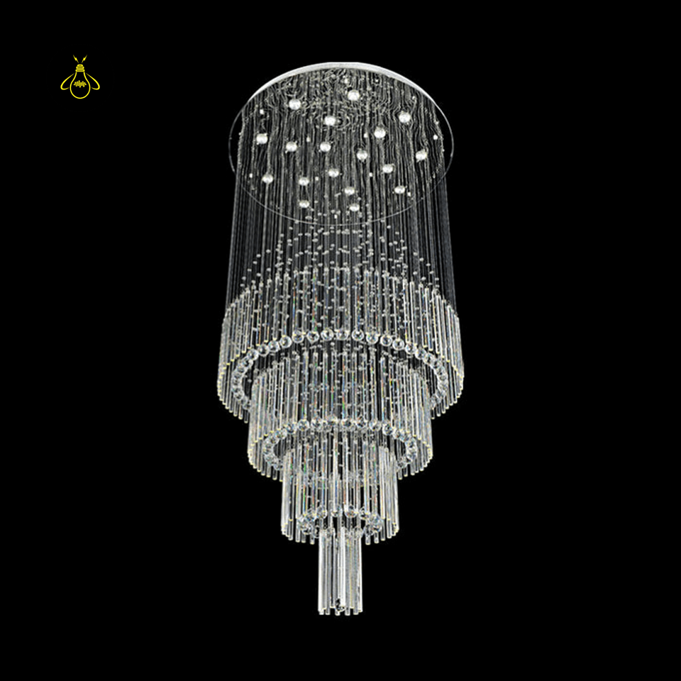 Jagmag Lights Castle Raindrop Crystal Chandelier with Multi-Tiered Design, Perfect for Staircase and Foyer - Fancy and Decorative lights - Brand name jagmag lights