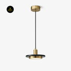 Jagmag Lights Marble Pendant Light | Double Circle Design | LED | Gold/Black | India - Fancy and Decorative lights - Brand name jagmag lights