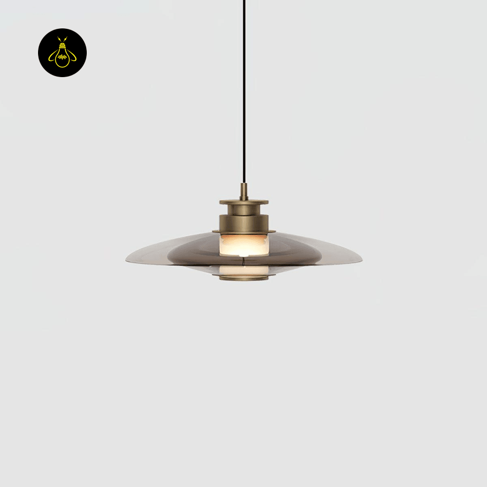 Jagmag Lights Frosted Glass Pendant Light | Float Design | LED | Gold/Black | India - Fancy and Decorative lights - Brand name jagmag lights